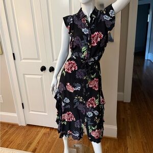 Marissa Webb Black Floral Dress.